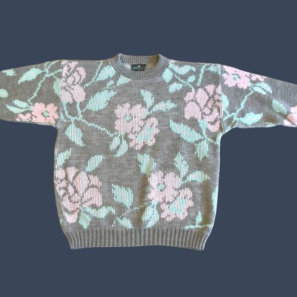Cabin Creek 80s / 90s Vintage Floral Sweater small - Picture 3 of 10